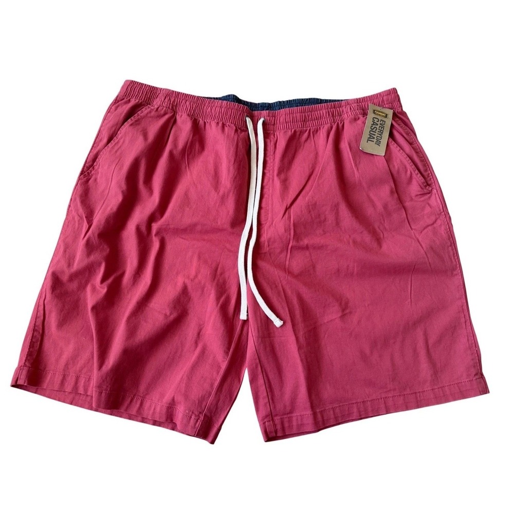 NEW The‎ Foundry Mens 4XLT Everyday Casual Shorts Red Elastic Waist Drawstring